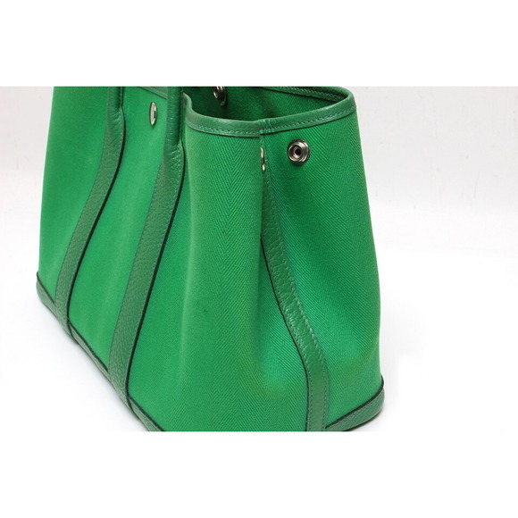 Hermes Garden Party TPM Leather Green Bag - Picture 4 of 6